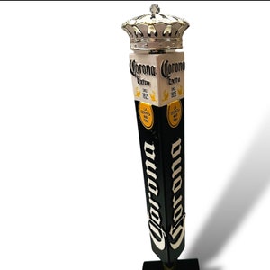 CORONA EXTRA Cerveza Large 3 Sided Beer Tap Handle With Silver Crown 12.5” - RARE Edition Hard to Find Bar Mancave Kegerator Marker In Box