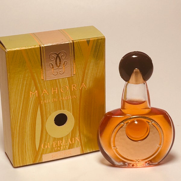 Mahora MINI EDP by Guerlain. This timeless scent comes in a 5mL miniature bottle. Perfect perfume gift for mom.