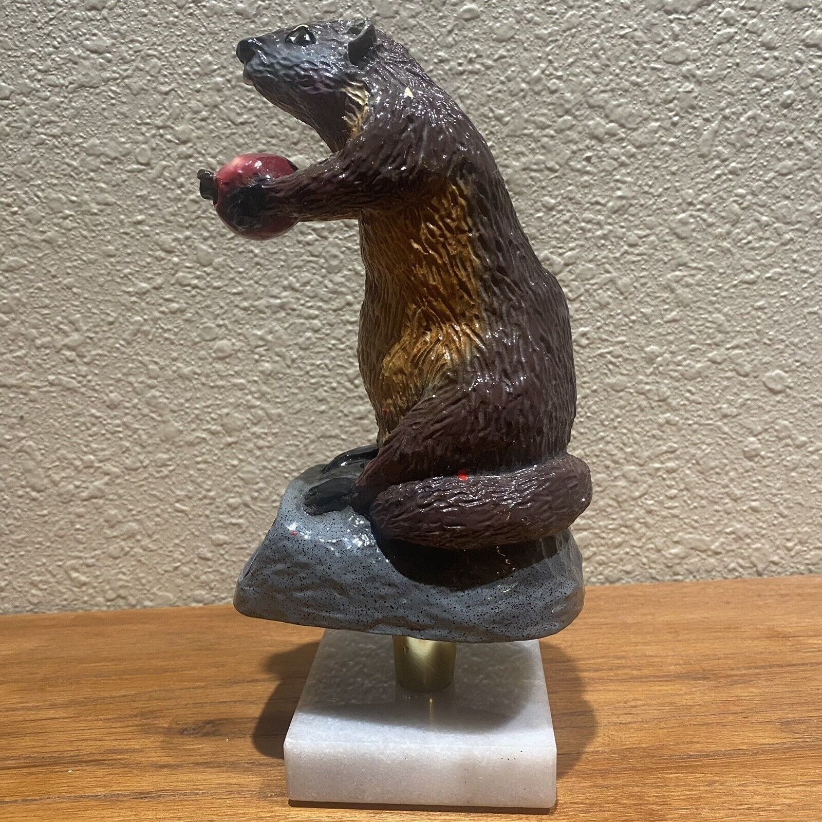 Vintage Draft Beer Keg Bar Tap Handle Woodchuck Amber Draft Etsy