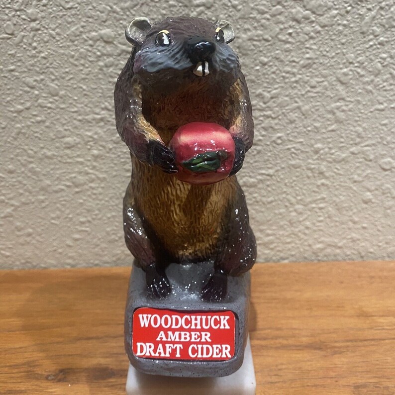 Vintage Draft Beer Keg Bar Tap Handle Woodchuck Amber Draft Etsy