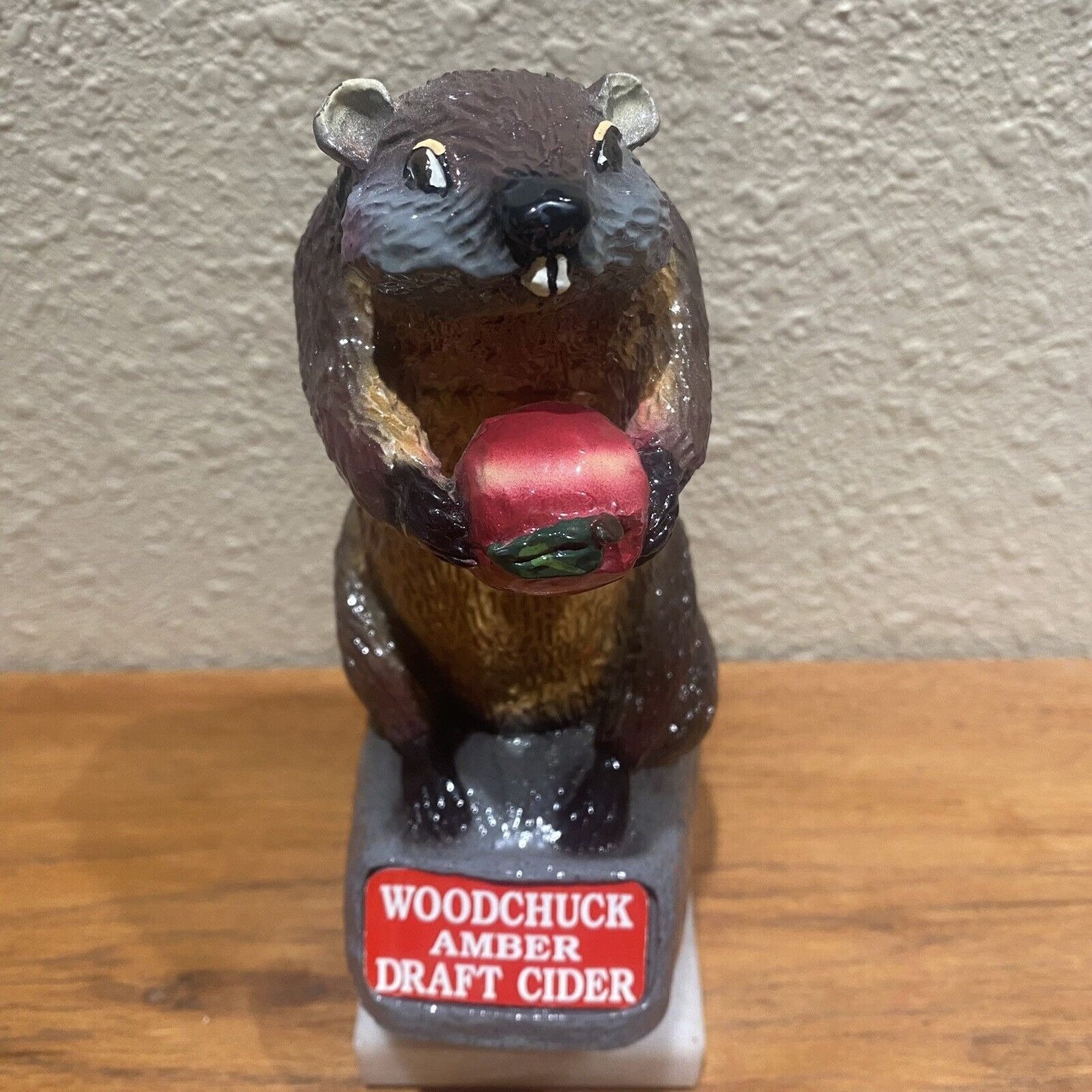 Vintage Draft Beer Keg Bar Tap Handle Woodchuck Amber Draft Etsy