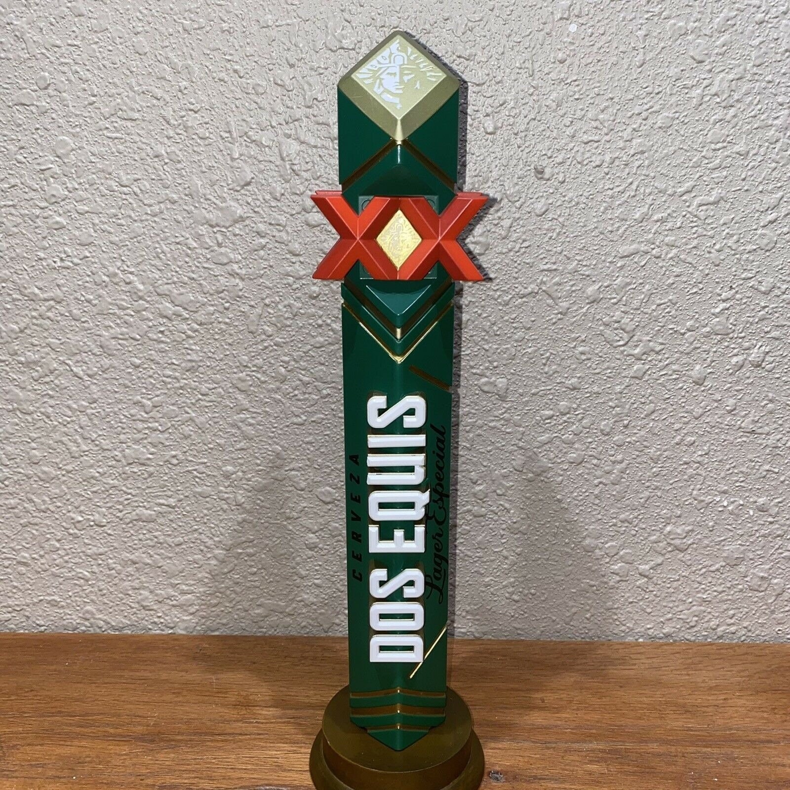 Dos Equis XX Lager Especial Cerveza Green 2021 Tap Handle | 12