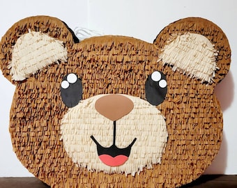 Piñata Bear Face Happy Birthday - Etsy Sweden