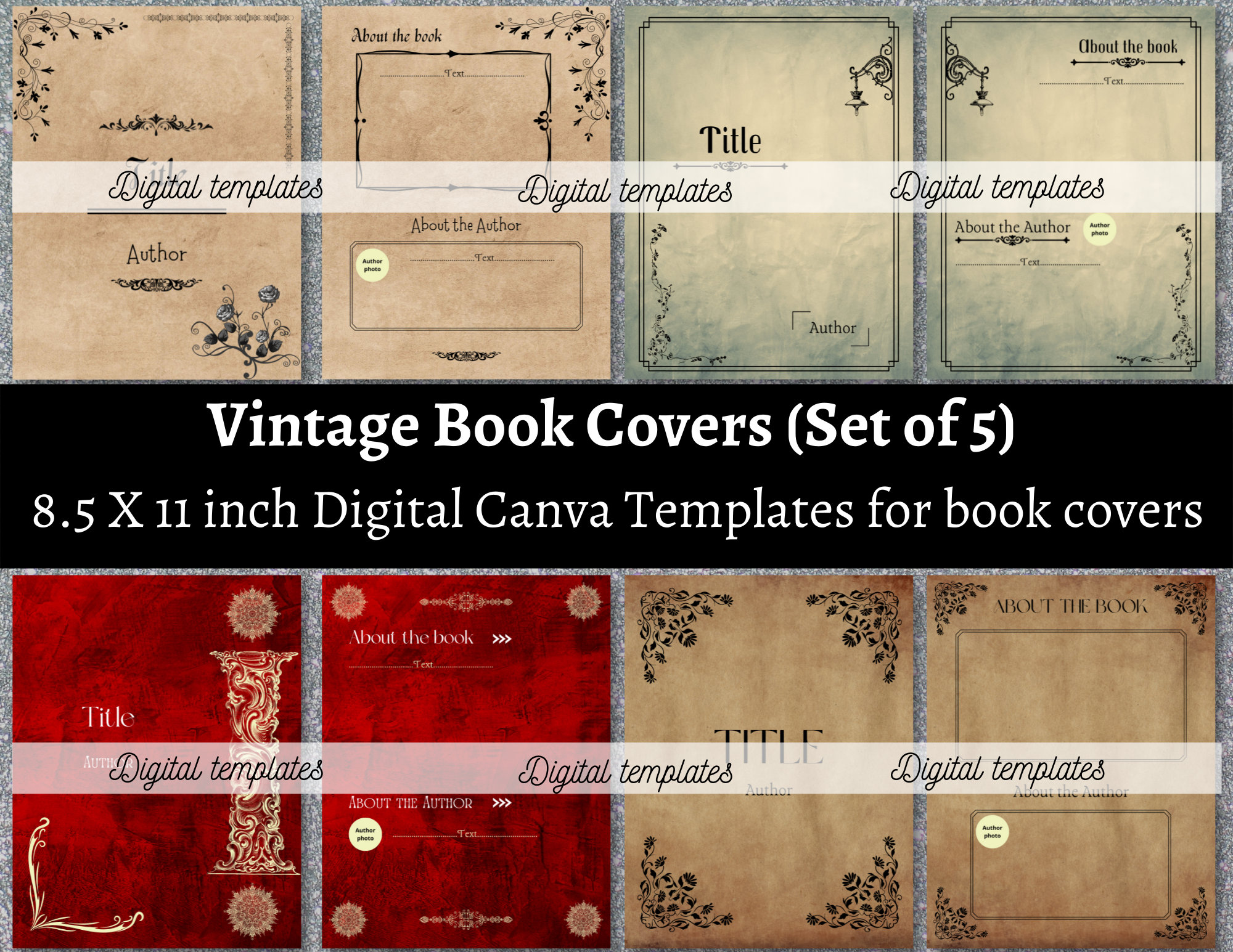 Antique Book Cover Template Antique Book Cover Template