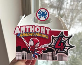 Spidy & Friends Birthday Favor Boxes – Kids Party Goodie Boxes
