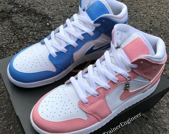 air jordan blue and pink