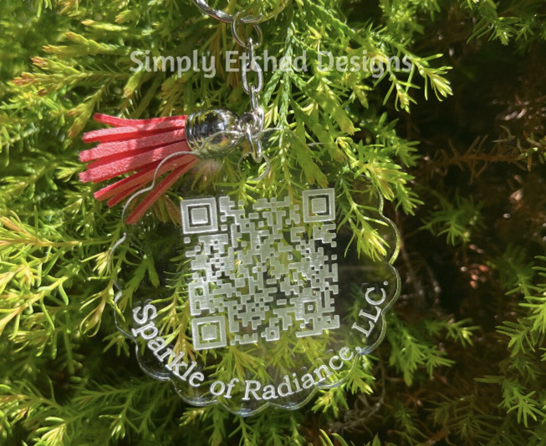 QR Code Key Chain Digital Business Card Social Media Keychain Business