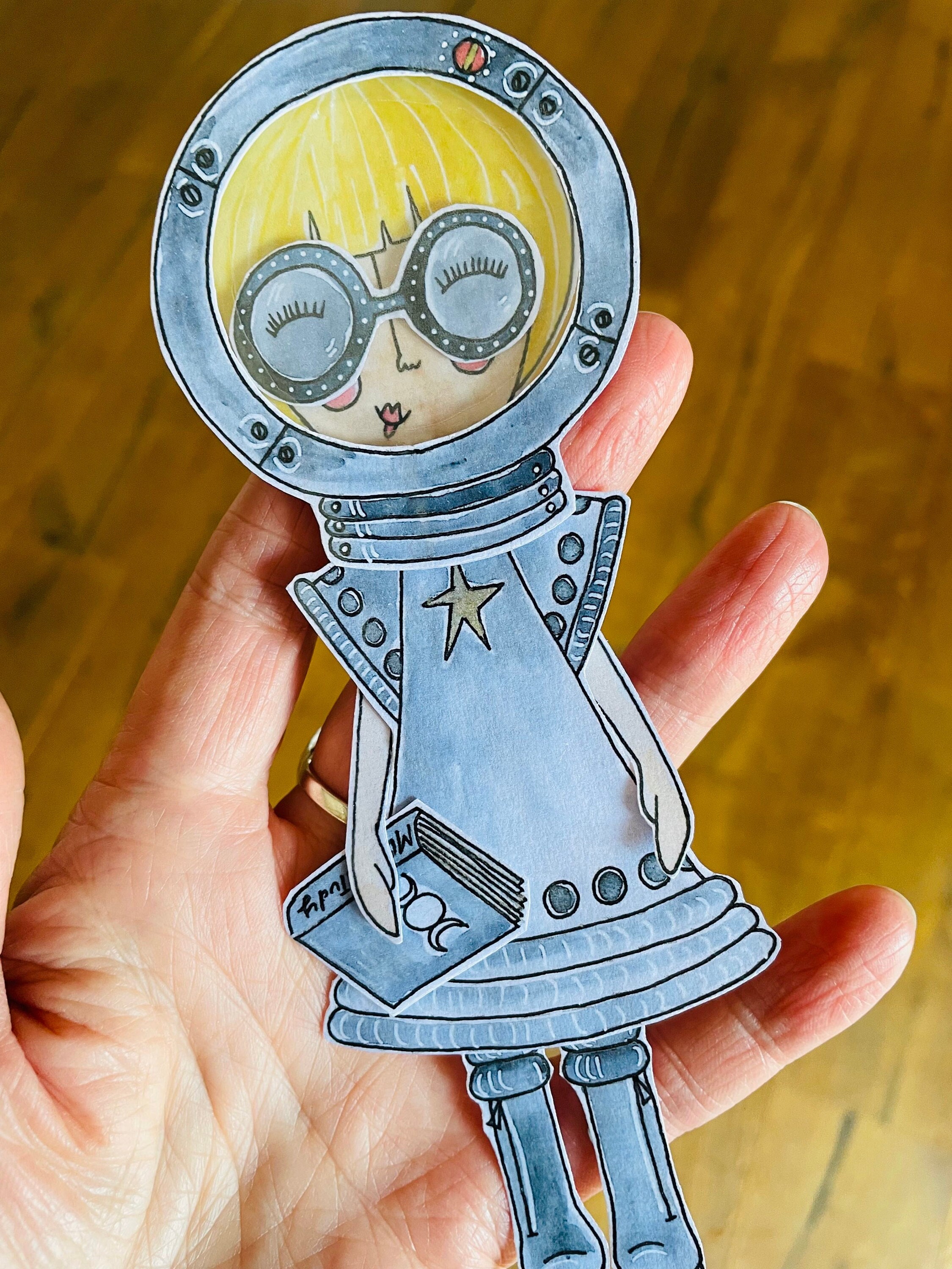 Laminated Paper Doll Stacey Moon Ready to Cut Out Art Doll and Clothes