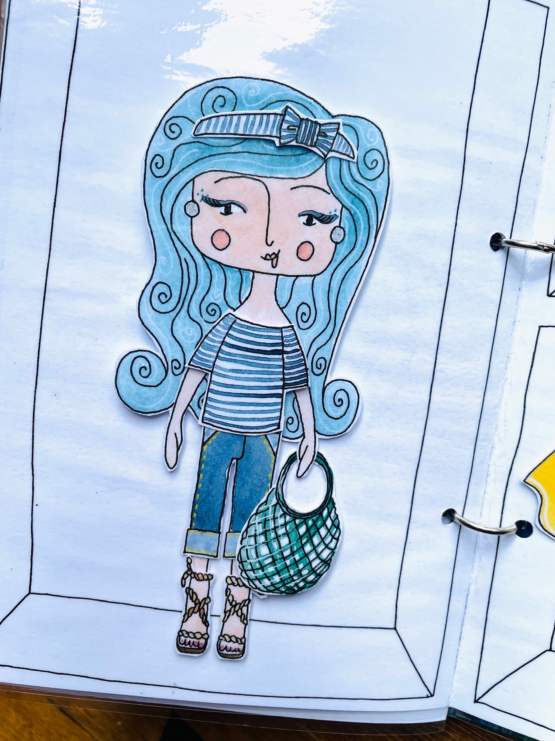 Laminated Paper Doll Shelly Boatman Ready to Cut Out Art Etsy