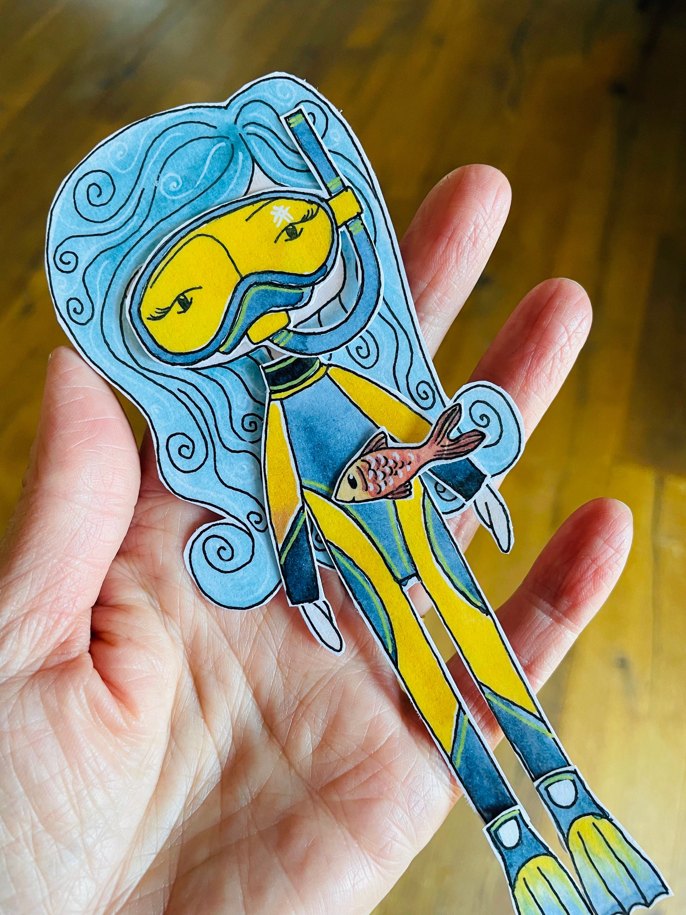 Laminated Paper Doll Shelly Boatman Ready to Cut Out Art Etsy