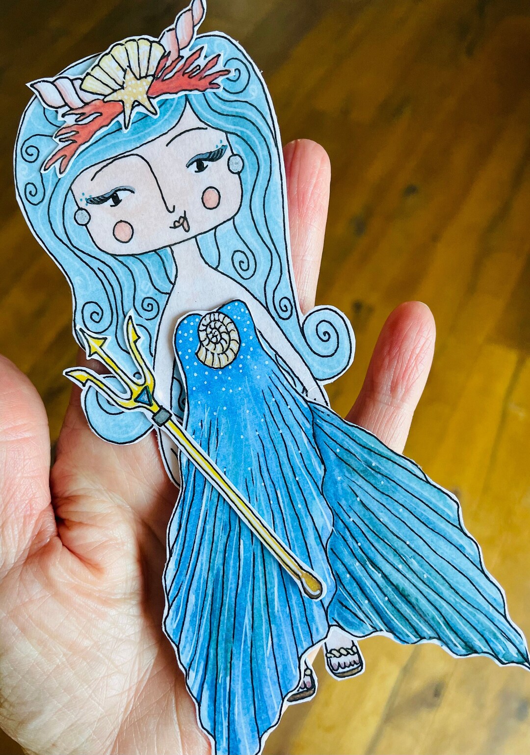 Laminated Paper Doll Shelly Boatman Ready to Cut Out Art Etsy