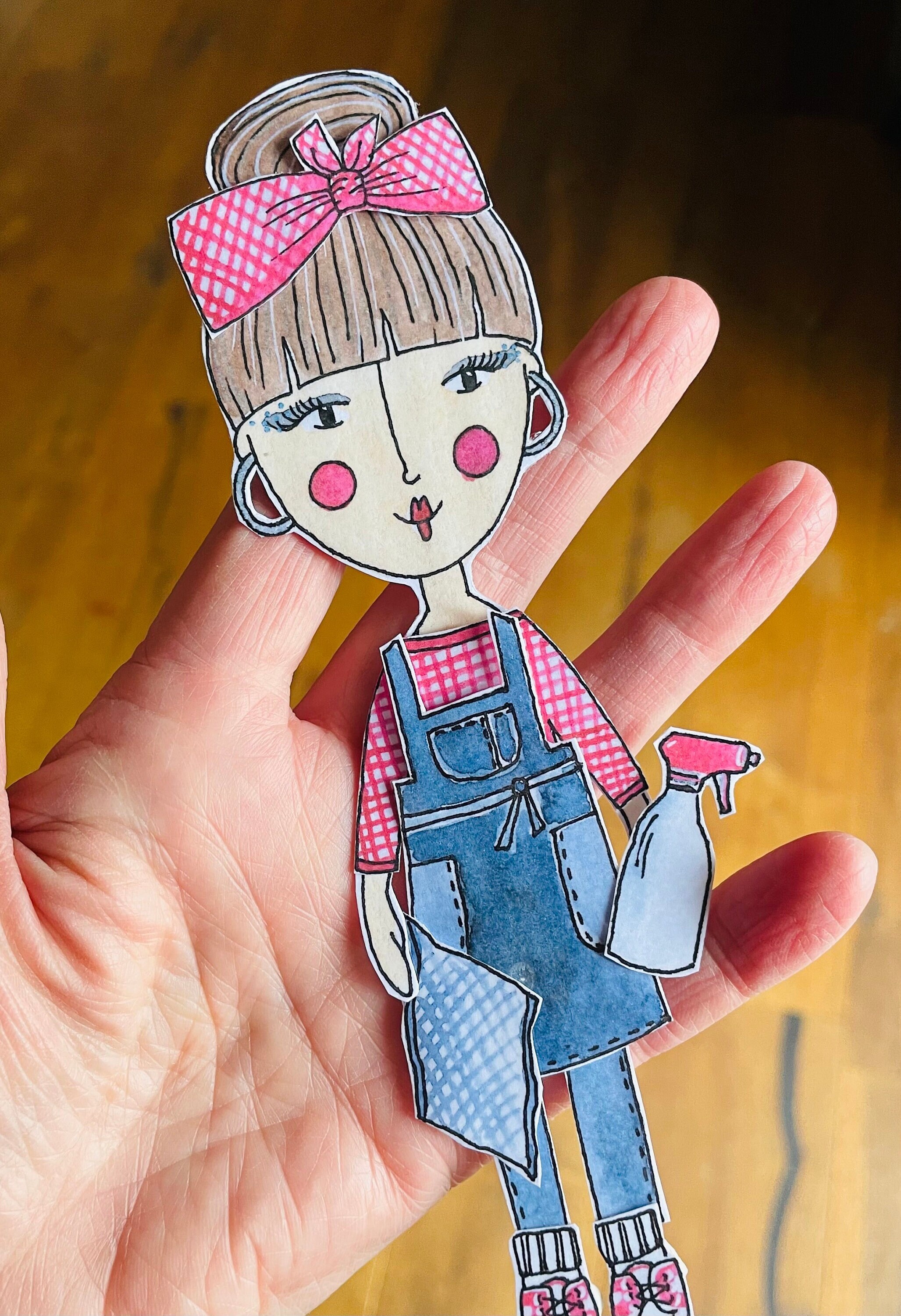 CLC Handmade Toca Boca Paper Doll Set Laminated