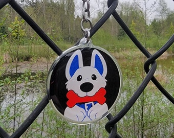 Scout! 2" Pup Play/Pride - Double-sided Acrylic Keychain