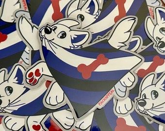 Pup Play Pride Flag Vinyl Sticker