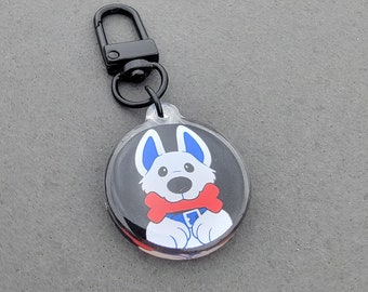 Scout! 1" Pup Play/Pride - Double-sided Acrylic Keychain