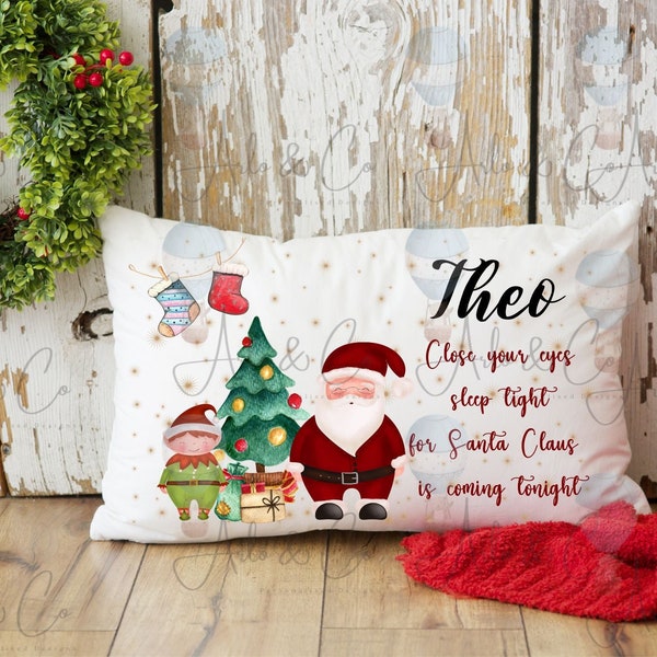 Christmas Eve Pillow Sublimation Design for printing on to cushions and pillows/Christmas Pillow Clipart/Christmas Clipart/Digital Download