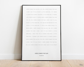 Póster de letras de canciones - blanco