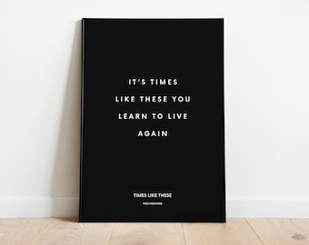 Frase del póster de la letra de la canción - negro