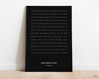 Cartel de letras de canciones - negro