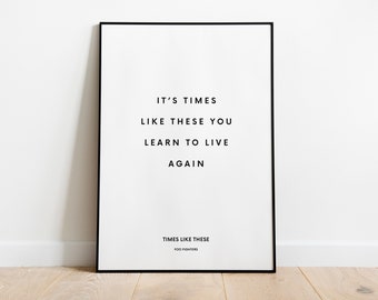 Frase del póster de la letra de la canción - blanco