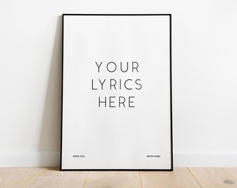 Póster de música de letras de canciones