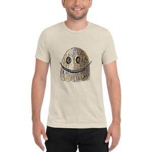 MycoGeeky es Aztec Ghost Kurzärmeliges Tri-Blend T-Shirt von Bella Canvas