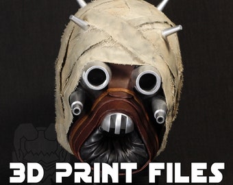 Tusken Raider Mask Helmet Kit 3D PRINT FILES - Wasteland Wares