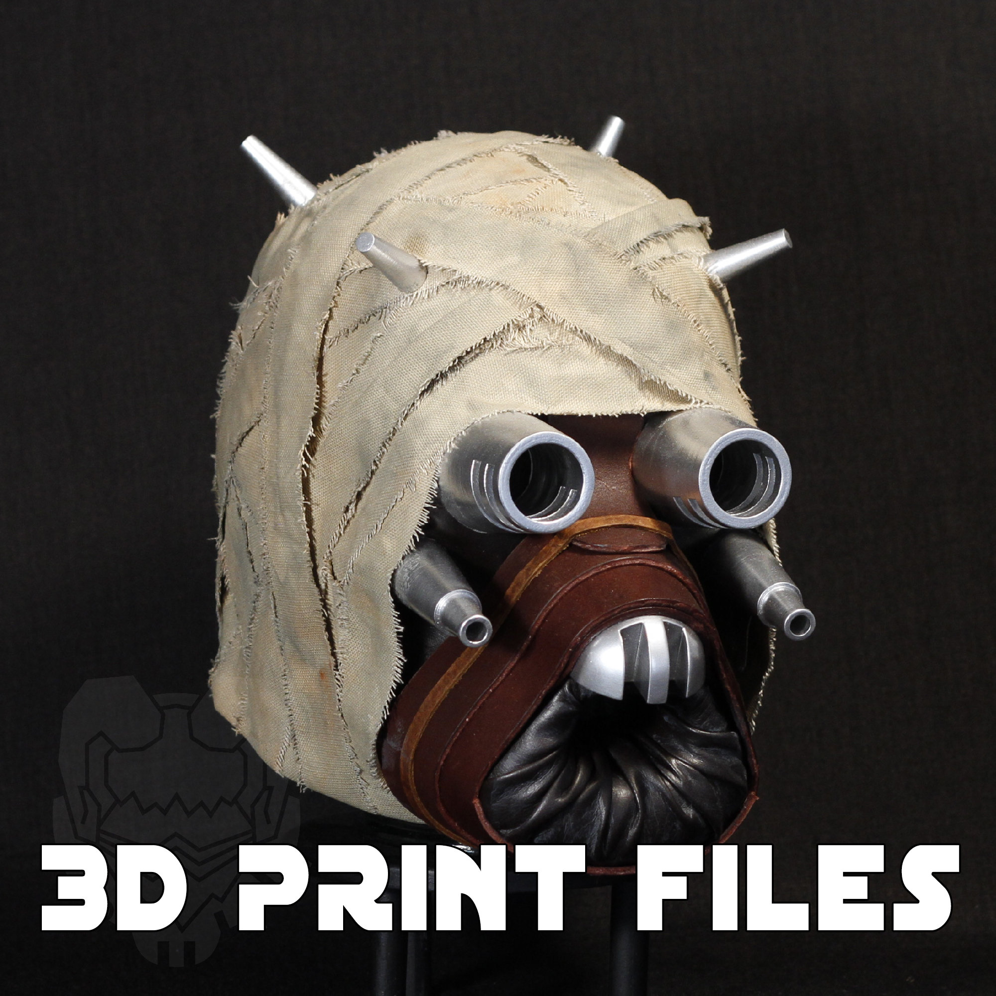 Tusken Raider Mask Helmet Kit 3D PRINT FILES - Wasteland Wares - Etsy