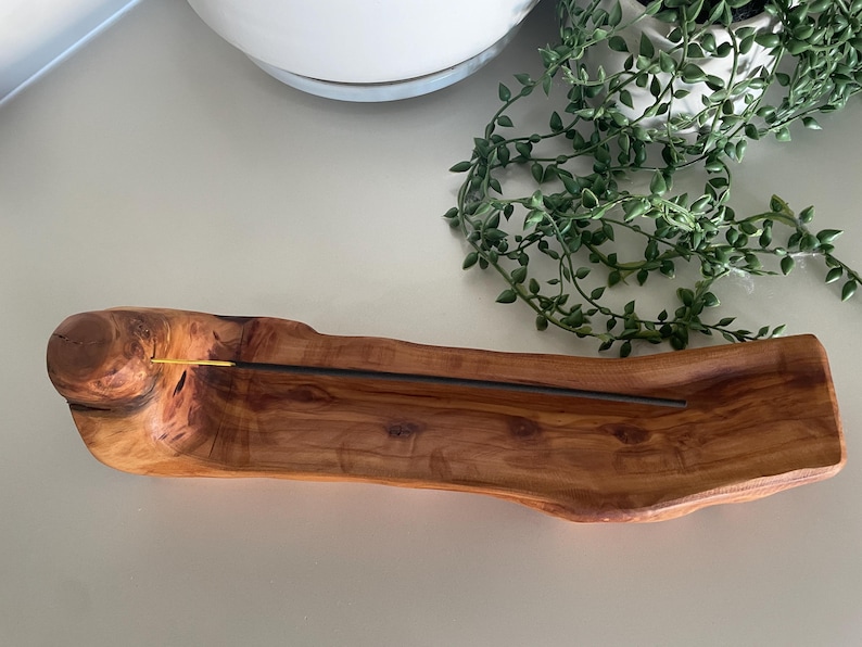 Porta varillas de incienso de madera rústica A