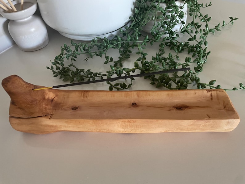 Porta varillas de incienso de madera rústica B