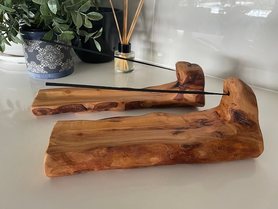 Rustic Wood Incense Stick Holder