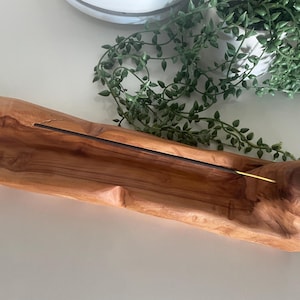 Porta varillas de incienso de madera rústica C