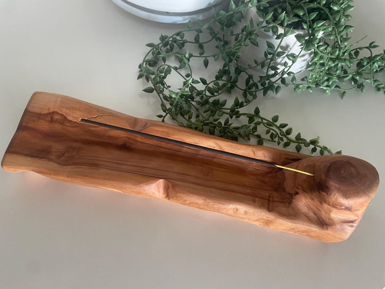 Porta varillas de incienso de madera rústica C