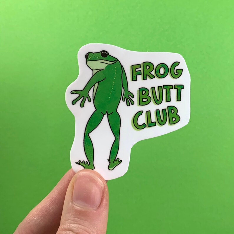 Frog Butt Club Sticker | Sticker for Hydroflask | Sticker for Laptop | Body Positivity Sticker 