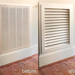 Worth Home Luxury Wood A/C Air Intake Vent Cover (Holds 1" Filters) In-stock Decorative Primed, Return Air Grilles, Doors & Walls Panels
