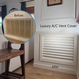 Worth Home Luxury Wood A/C Air Intake Vent Cover (Holds 1&quot; Filters) In-stock Decorative Primed, Return Air Grilles, Doors & Walls Panels