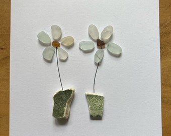 sea glass flower card (for charity)