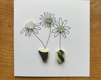 sea glass flower card (for charity)