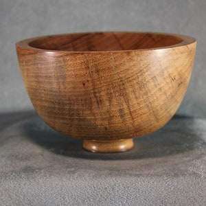 Rainy Day - 5&quot; Diameter  footed  Bowl made from Pecan wood