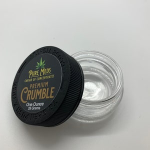 30ML 1oz childproof top w/ Glass storage container w/ Custom identification  Label for concentrates Sugar badder and more  12 pieces