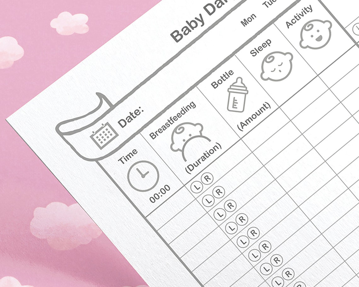 Newborn Baby or Toddler Log Tracker - Etsy