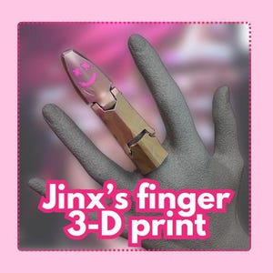 arcane jinx cosplay finger prop | fully articulated | paint it yourself :)