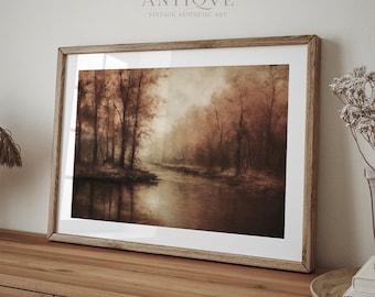 Fall Landscape with Autumn Trees | Fall Printable Wall Art | Rustic Autumn Decor | Digital Download | 1019