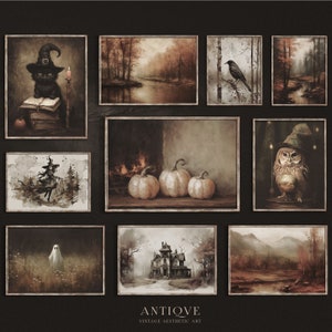 Halloween Print Set | Dark Moody Fall Gallery Wall | 10 Autumn Prints | Printable Download | S67