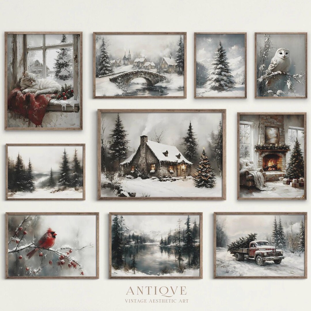 Rustic Print Set | Cozy Winter Gallery Wall | 10 Prints | Printable ...