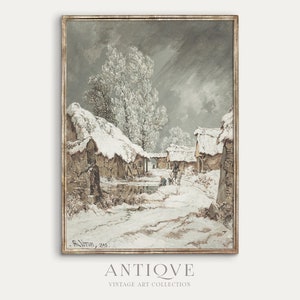 Snowy Winter Village | Wall Art | Printable Download | 143