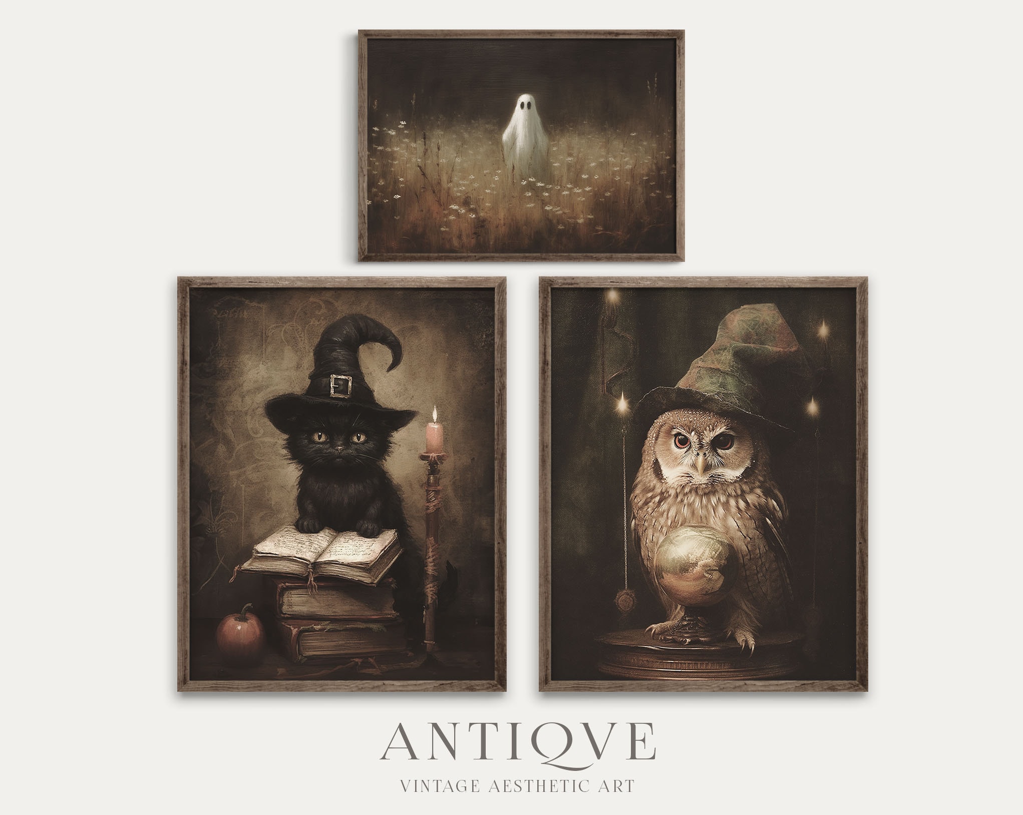 Halloween Print Set | Dark Moody Fall Gallery Wall | 10 Autumn Prints ...