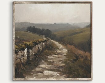 Utskrivbar konst med stigar på irländsk landsbygd | Tryck av landsbygdens Irland | Vintagelandskap | Digital nedladdning | 2805_SQ