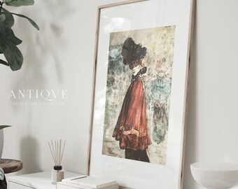 ヴィンテージファッション絵画 | アンティーク装飾 | 印刷可能な