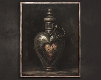 Halloween Potion Bottle Print | Goth Printable | Dark Love Potion Print | Spooky Artwork | Digital Download | 1031